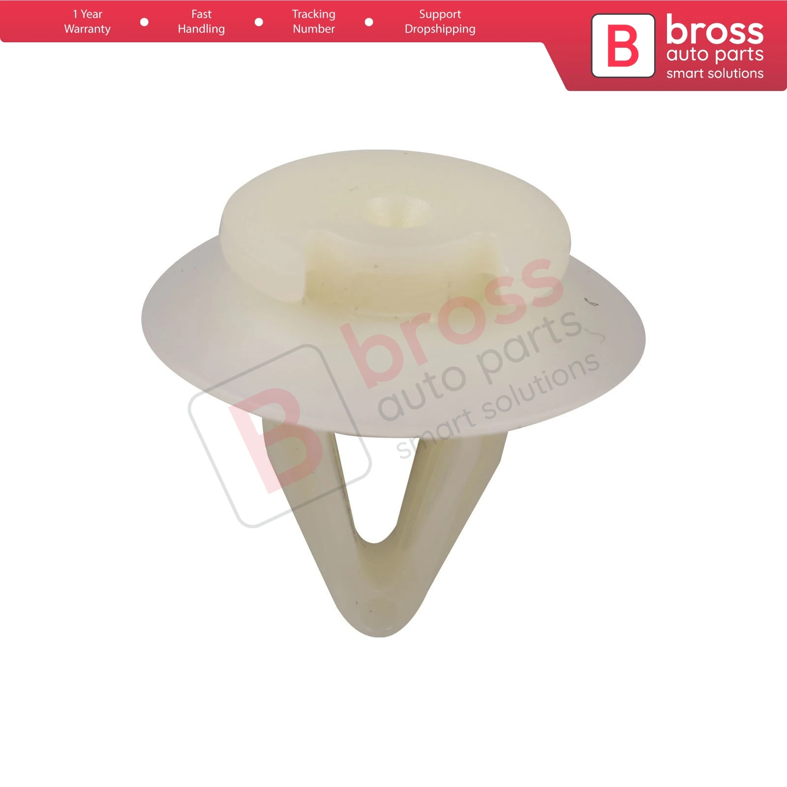 Bross Auto Parts BCF1832 10 Pcs Retainer for Renault Head Dia.: 18mm Fits Into 9.3mm Hole Overall Heigth:16.5mm Made in Turkey