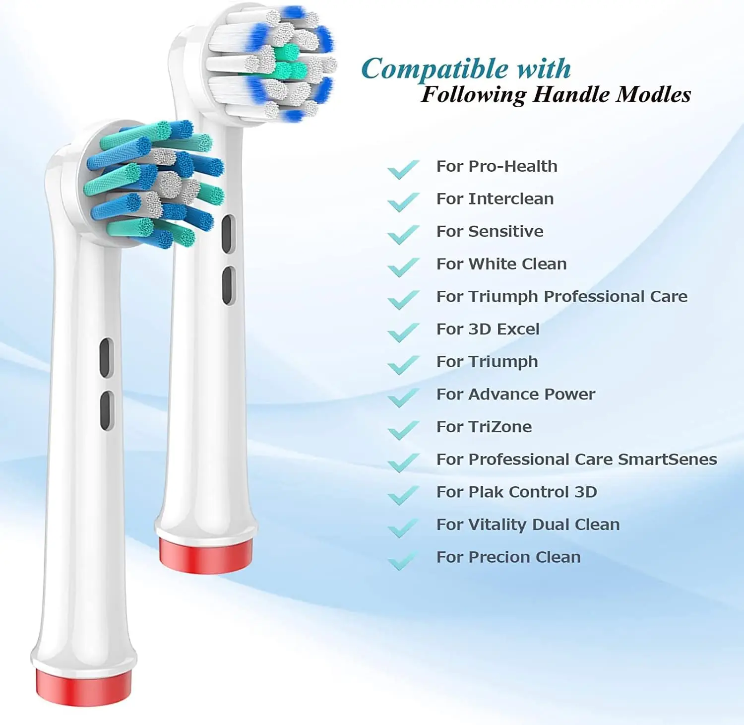 Sensitive And Deep Clean Electric Tooth Brush Head For Oral B Brushes Extra Soft Bristles For Gentle Brushing And Plaque Removal