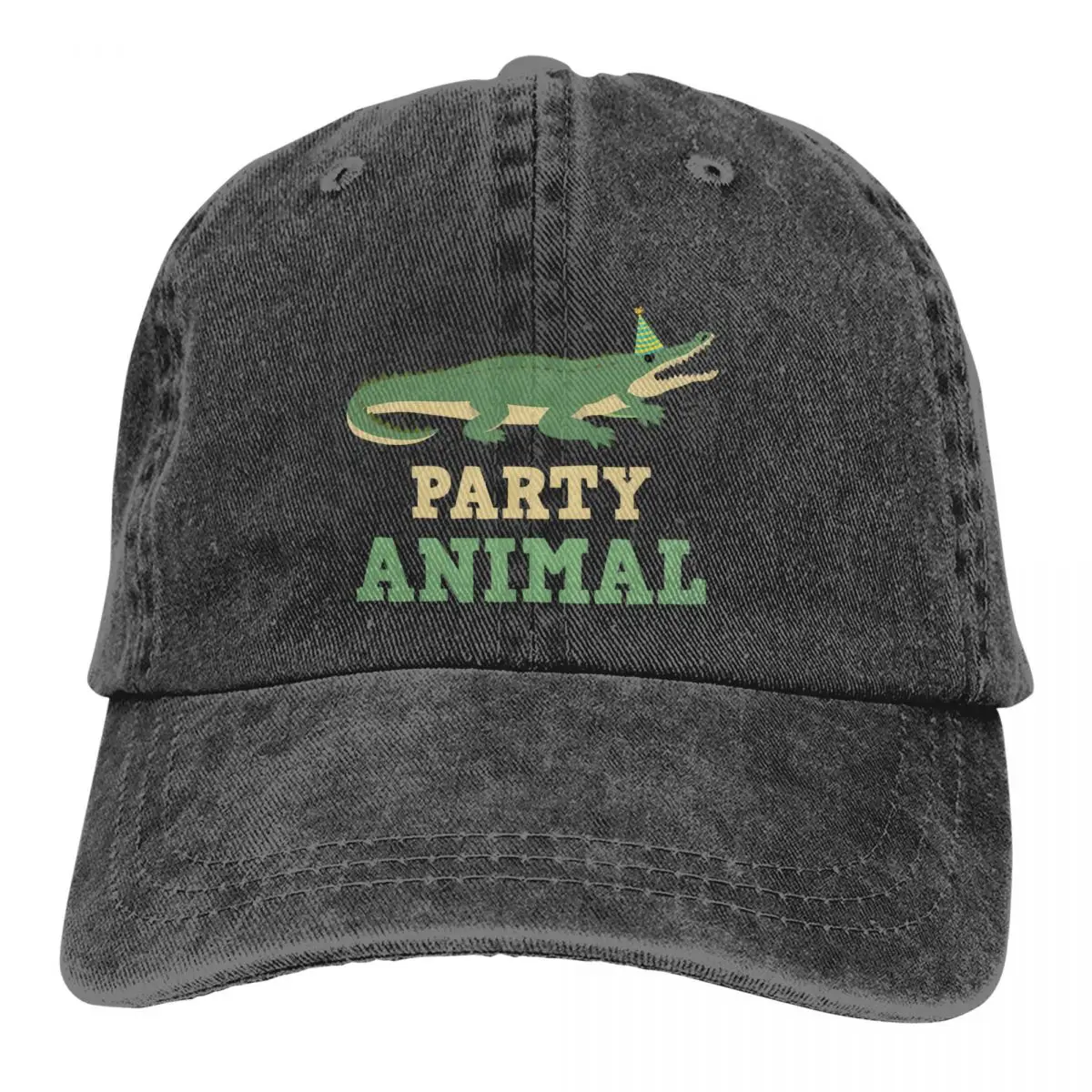 Party Animal Alligator Gator Crocodile Zoo Animal Lover Product Classic Baseball Caps Peaked Cap Animal Sun Shade Hats for Men