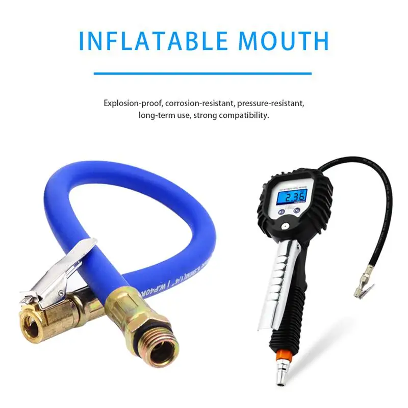 2pcs Car inflatable tube extension tube tire pressure gauge hardware tool maintenance tool