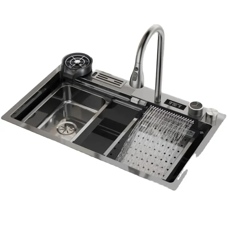 Factory Direct Sales Large Single Honeycomb Vegetable Basin Kitchen Sink for Household Dishwasher