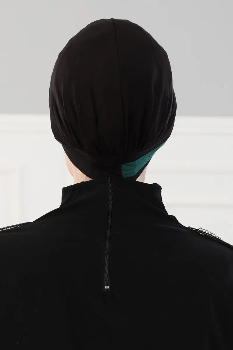 Cor dobro penteado osso preto