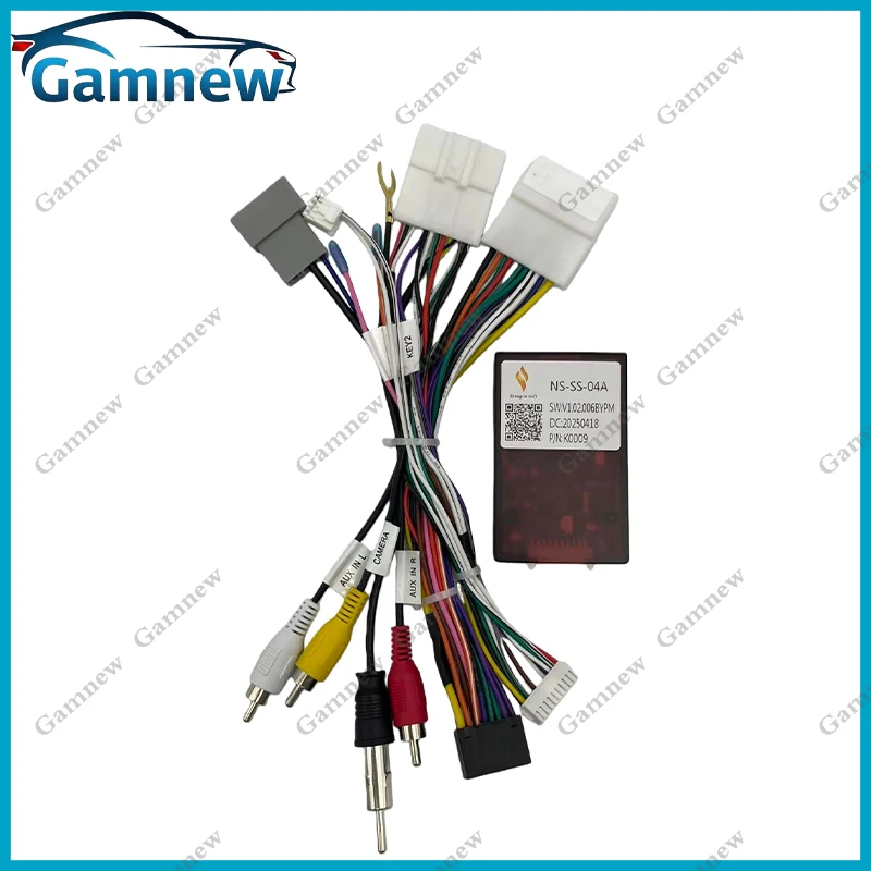Car 16pin Audio Wiring Harness With Canbus Box For Nissan X-TRAIL Qashqai Teana Rogue 2016 Aftermarket Stereo Wire Adapter