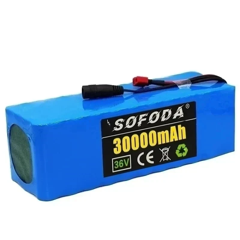 36V battery 10S4P 30Ah battery pack 1000W high power battery 42V 20000mAh Ebike electric bicycle BMS Capacity Indicator+charger