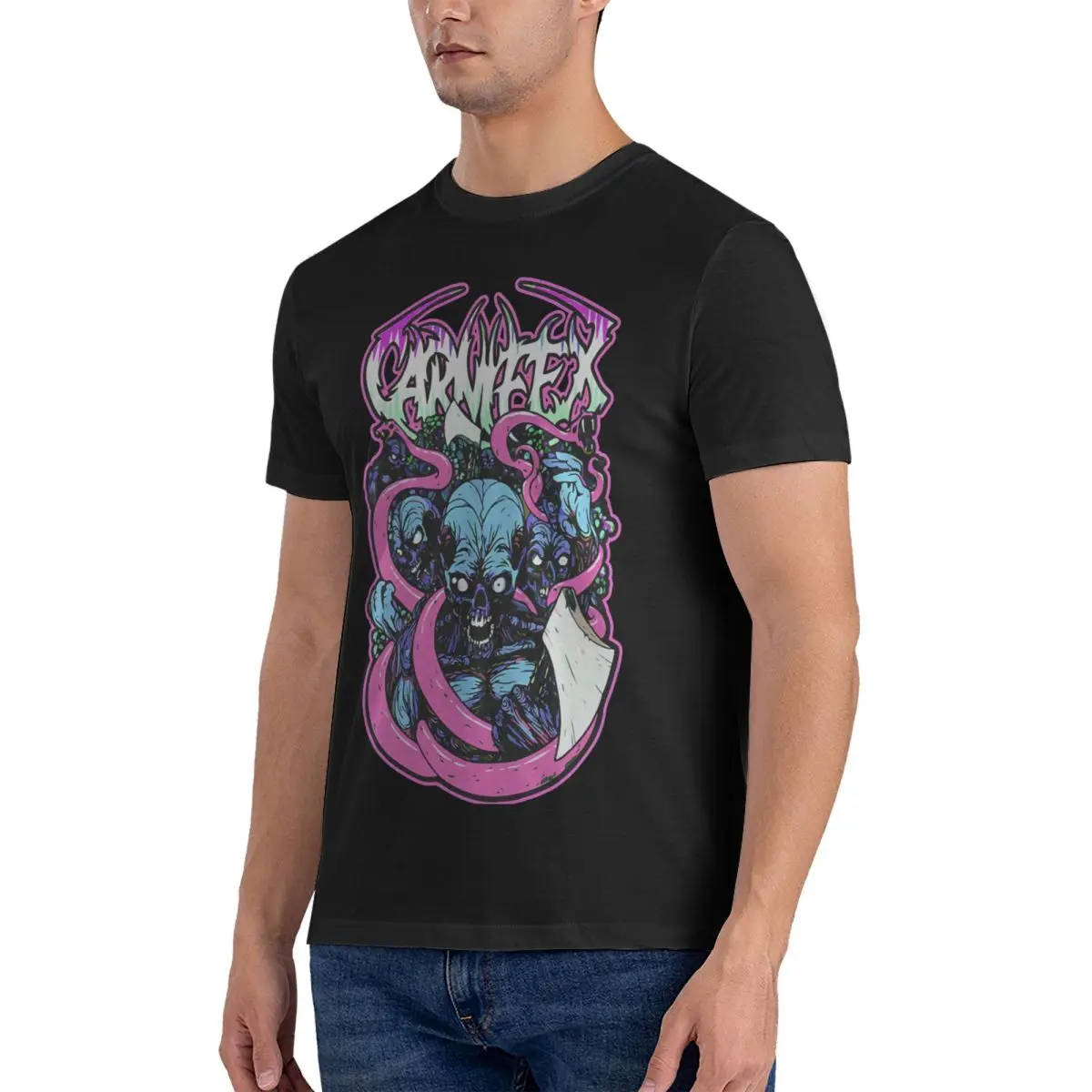 Men Divine T Shirts Carnifex Cotton Clothing Vintage Short Sleeve Round Neck Tees New Arrival T-Shirts