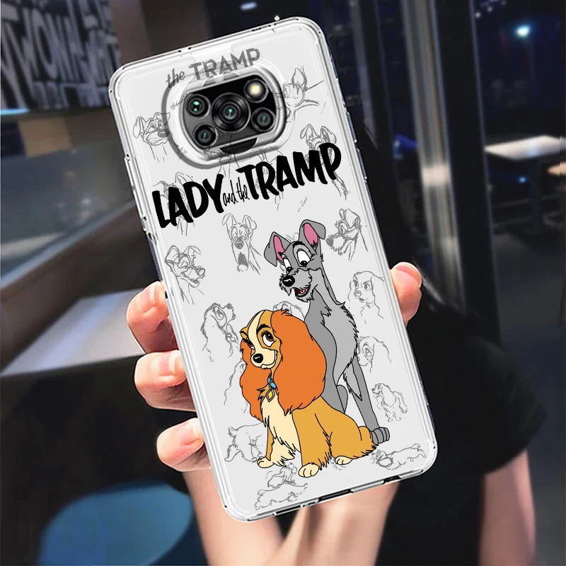 Lady and Tramp Marie Transparent Phone Case For Xiaomi Mi Poco X5 X4 X3 NFC F4 F3 GT M5s M4 M3 Pro C55 C50 5G