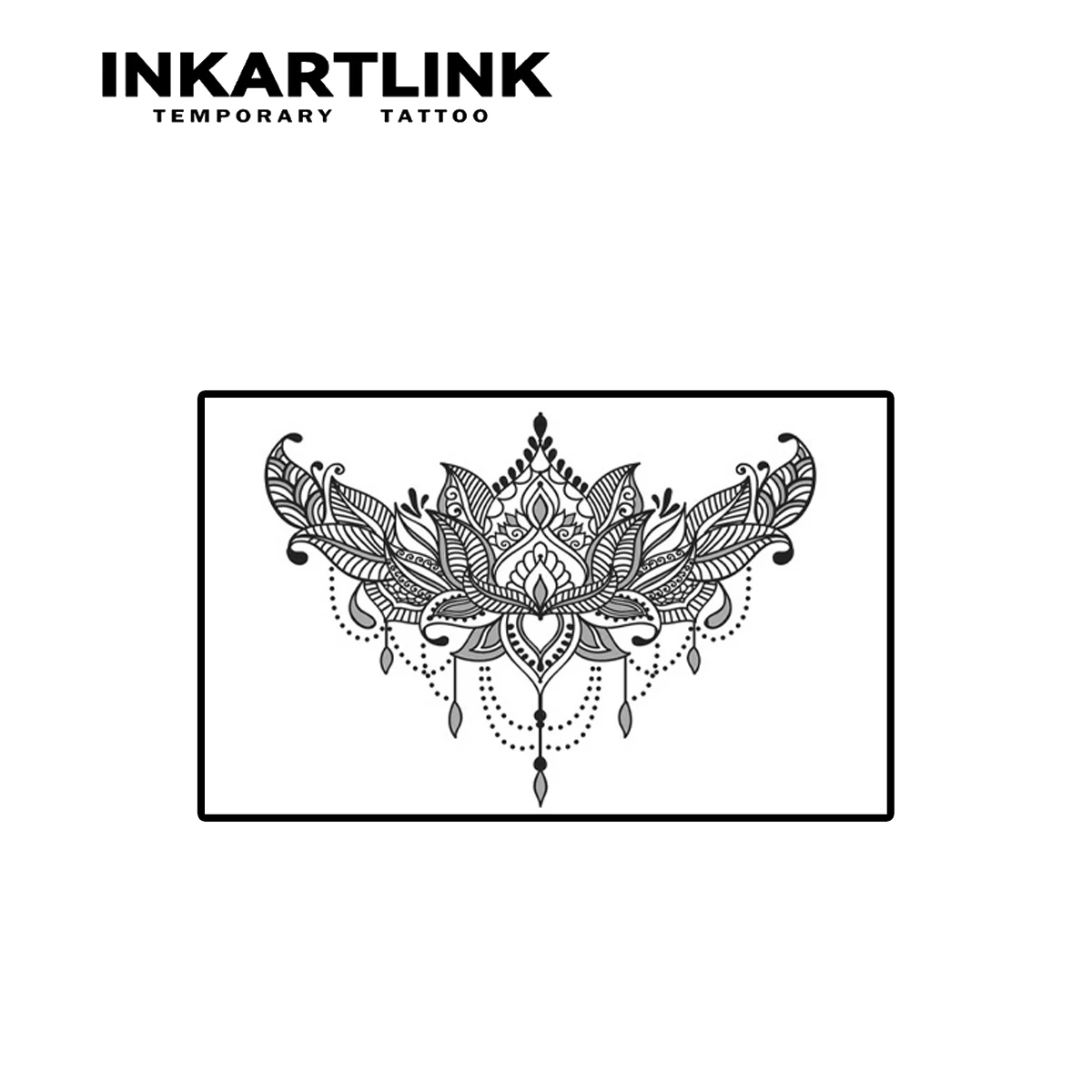 Haina Lotus Temporary Tattoo,Lasts To 15 Days New Technology Magic Waterproof Semi Permanent Sticker.