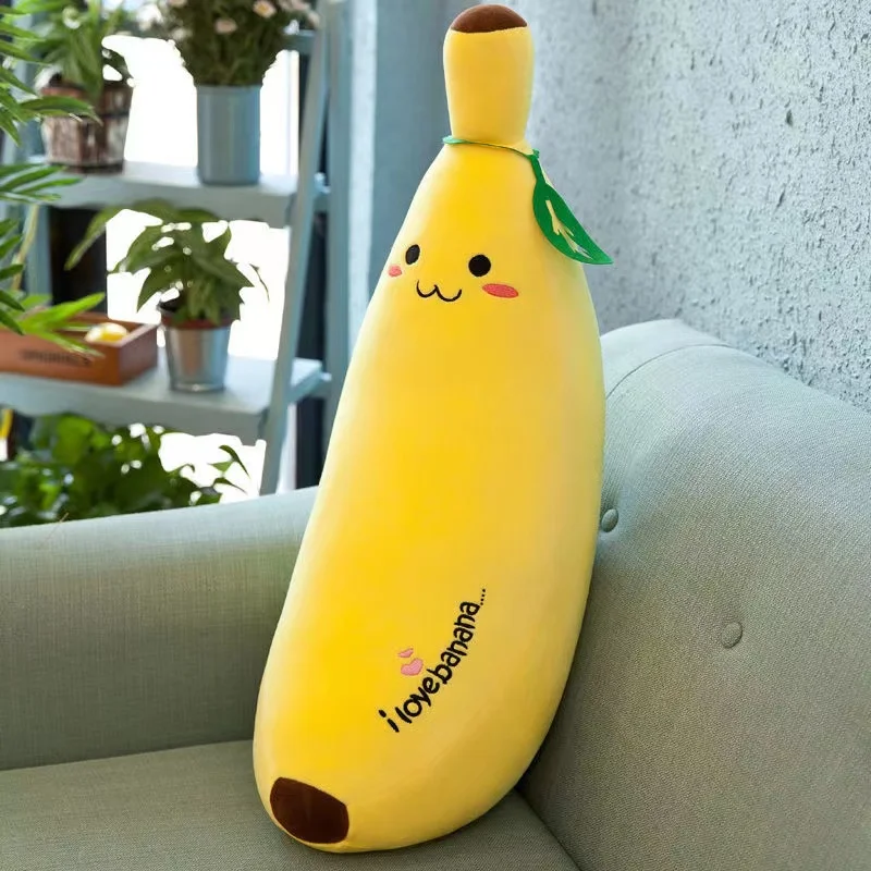 35-50cm Fun Creative Cartoon Banana Plush Soft Pillow Sofa Cushion Baby Cute Plush Doll Children Fruit Toys Children Gift WJ110