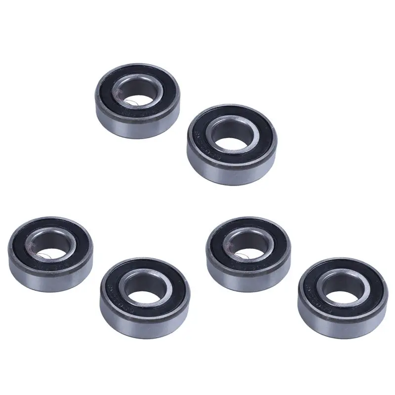 ABKS-6Pcs 6202RS 15Mm Inner 35Mm Outer Single Row Deep Groove Ball Bearing