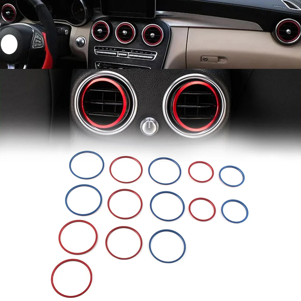 7x Car AC Air Vent Outlet Inner Ring Cover Trim For Benz C-Class W205 C180 C200 C250 C300 C350 C63AMG For GLC X253 C253 15-2021