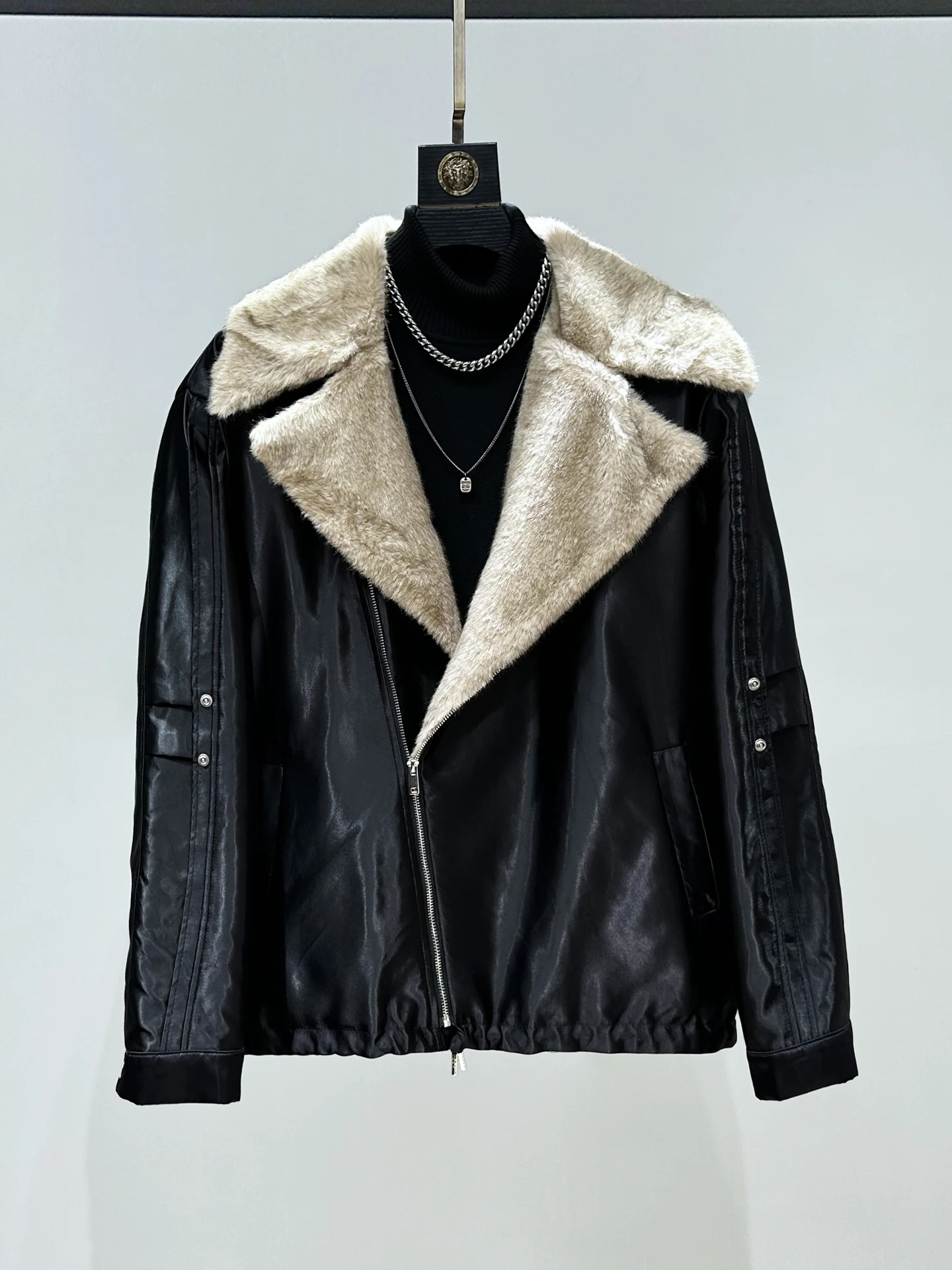 

Men's Winter Fce Lined Loose Fit Jaet Coat Original Home Design Warm Thiened Large Collar Plu Casual Outerwear