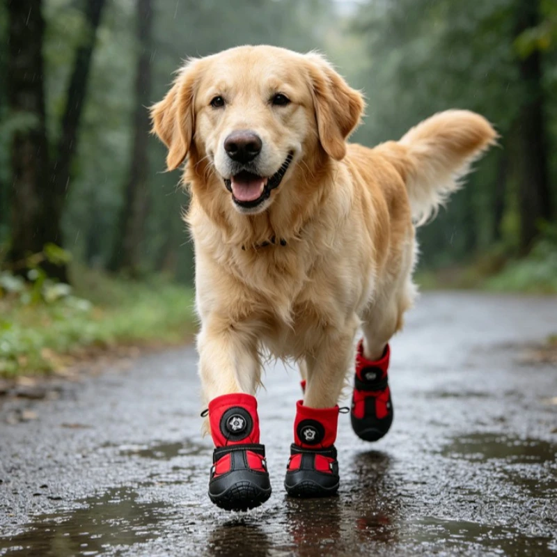 犬用シューズ-スポーツボタン-小型犬用シューズ-ソフト-滑り止め-耐摩耗性-ペットブーツ-テディ-ビション-子犬専用-屋外散歩用