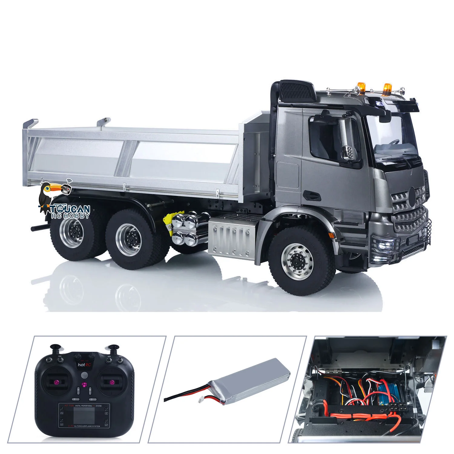 2025年型おもちゃ 1/14スケール 6x6 RTR メタルシャーシ 油圧式RC