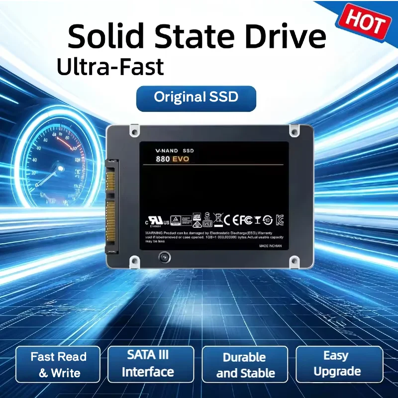 Original SATA III 2.5 Inch Internal SSD 500GB 1TB 2TB 880-EVO Solid State Hard Drive High Speed SSD Disk For Laptop Desktop