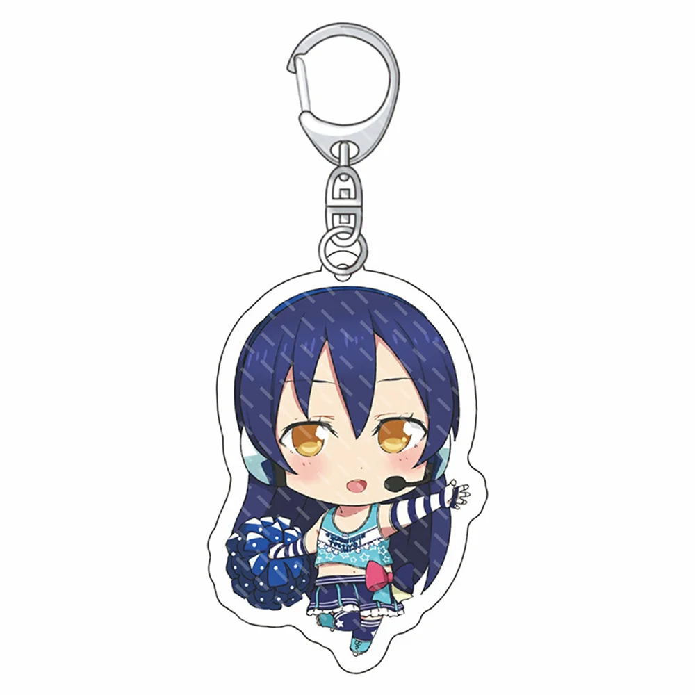 LoveLive! School Idol Project Hot Sale Anime Character Keychains Double-Sided Acrylic Keyrings Exquisite Pendant Decor Xmas Gift