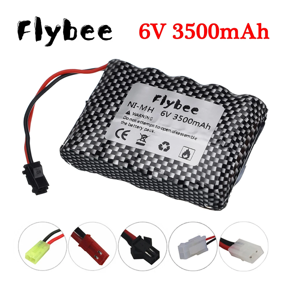 6v 3500mAh NiMH Battery For RC toys Cars Tanks Trucks Robots Boats Guns Battery AA 6v 3000mah Batteries Pack JST/SM/Tamiya/EL-2P