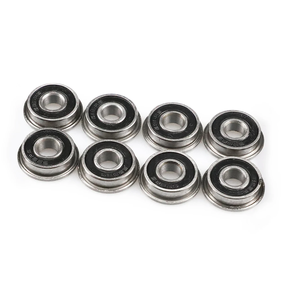 10Pcs F695-2RS Bearing 5X13X4mm Flanged Miniature Deep Groove Ball Bearings F695RS for 3D Printer VORON Mobius 2/3