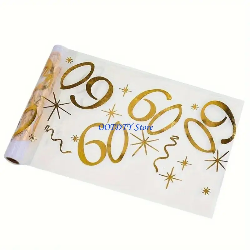 367A Polyester Table Runner for Comings Of Age Age Birthday Party Decoration Milestones Design Ageval #5