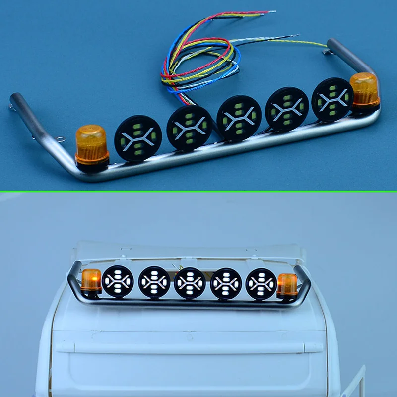 

Светодиодные прожекторы для радиоуправляемых грузовиков, вращающиеся фары для 1/14 Tamiya SCANIA 770S R620 VOLVO BENZ Arocs MAN TGX, автомобильные аксессуары