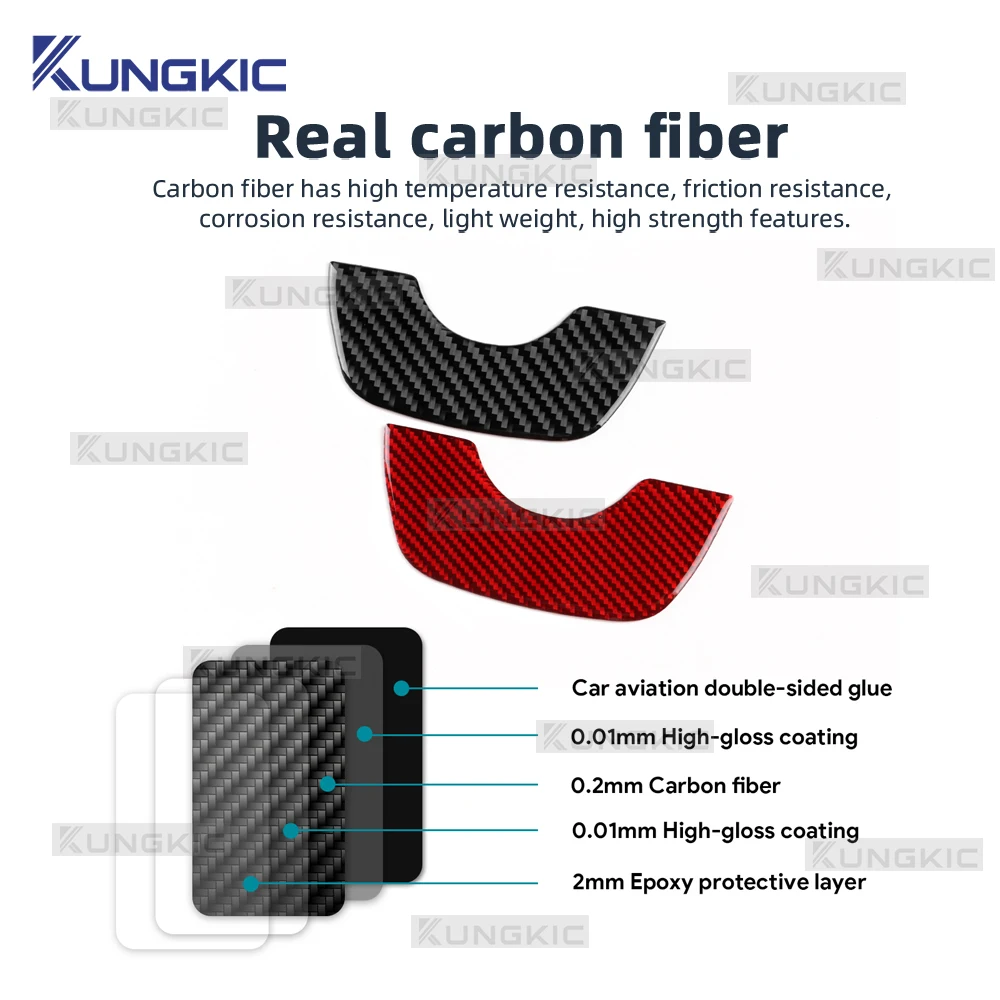 

For Skoda Fabia 2 Mk2 5J 2010 2011 2012 2013 2014 Lhd Rhd Sticker Car Steering Wheel Center Panel Trim Real Soft Carbon Fiber