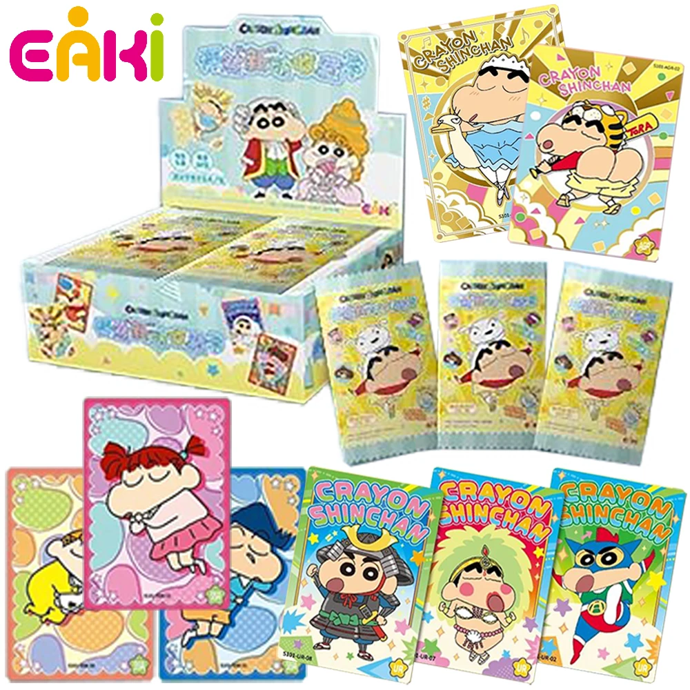 

EAKI Original Crayon Shin-chan Anime Collection Card Kazama Tōru Suotome Ai Exquisite Gilded Theme Cards Funny Christmas Gifts
