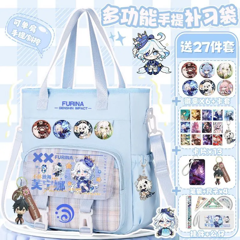 

Genshin Impact Crossbody Collaboration Xiangling Merchandise Scaramouche Tote Canvas Funi Na Pain Naxi Da Shoulder Bag A