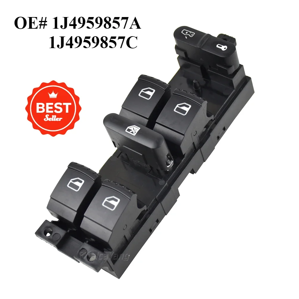 Electric Power Master Window Switch 1J4959857A 1J4959857C For Volkswagen Golf Jetta Bora Passat B5 Seat Leon Toledo 1999-2006