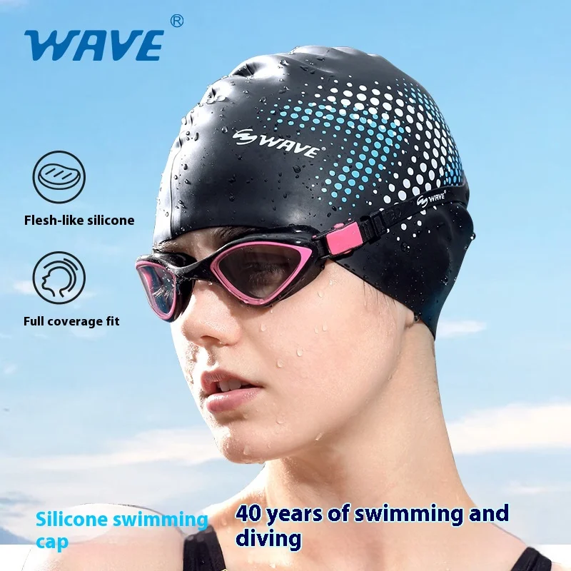 

Long Hair Swimming Cap, Pure Color, Extra-Large, Adult, Printed, Waterproof, Silicone, Swimming Cap for Men and Women