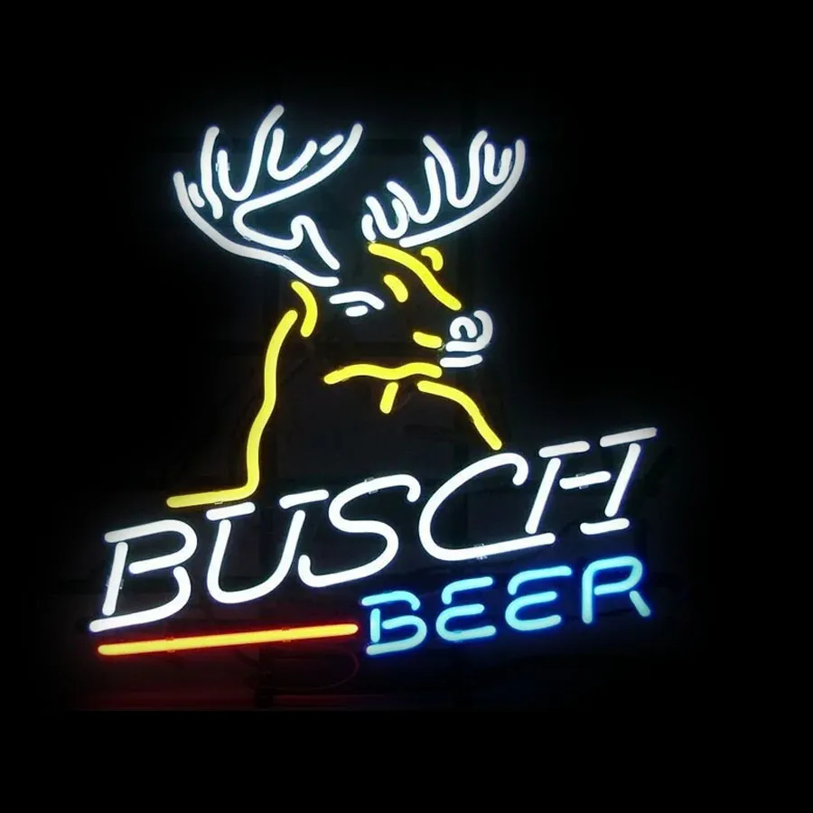 

Neon Sign for Busc Beer Neon Tube Sign Deer Light handcraft Beer Bar Hotel Decor Lamp neon light sign Real Glass Room Decor
