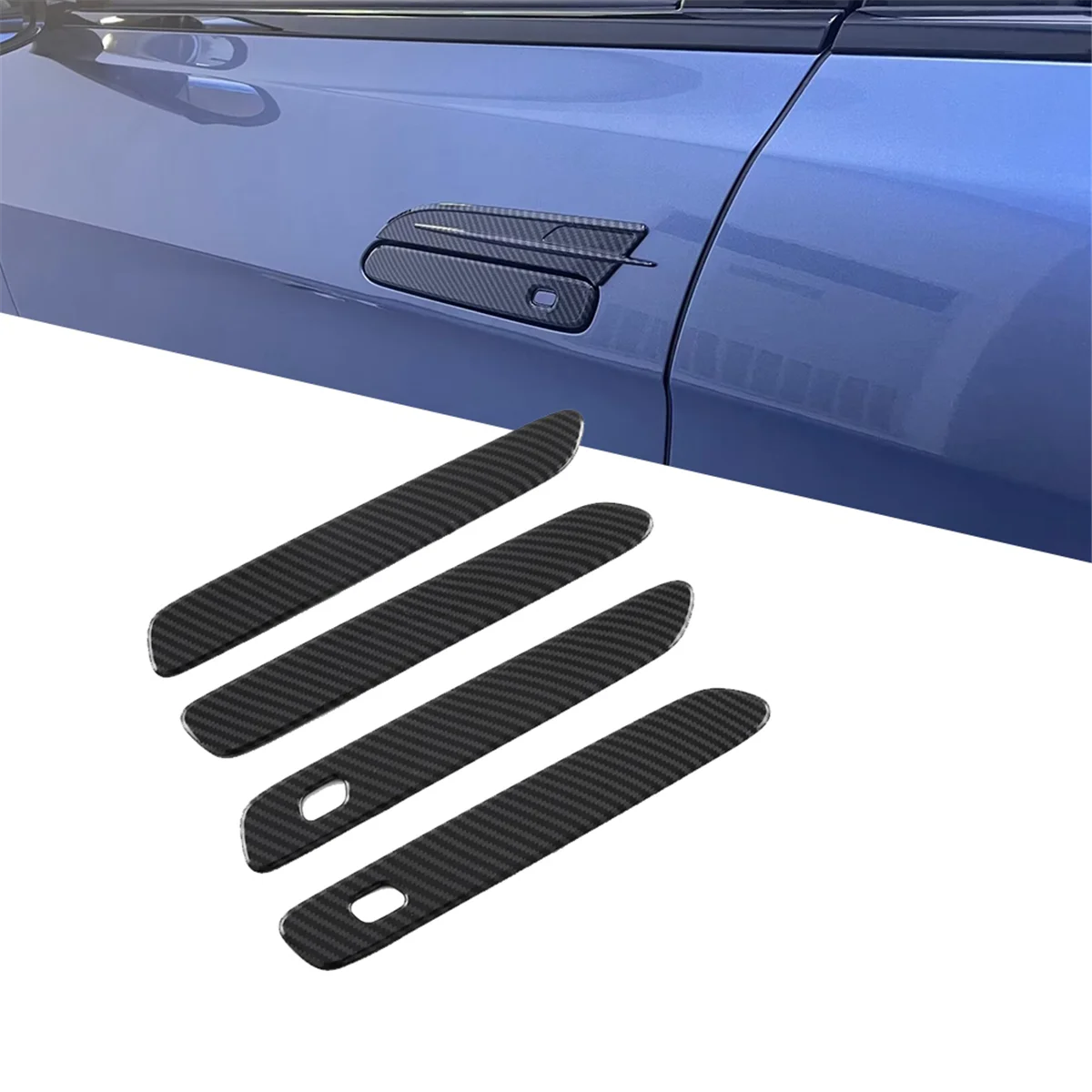 4PCS Exterior Outer Door Handles Trim Cover Carbon Fiber Color for Seal / ATTO 4