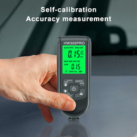 0-2000um Electroplate Metal Coating Thickness Tester HW-300 Car Paint Coating Thickness Gauge Measuring Tools Fe and NFe probe