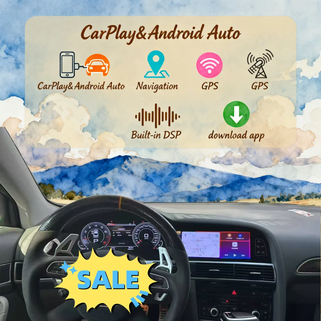 

10,25-дюймовый автомобильный мультимедийный радиоплеер с двойным экраном Android 14.0 для Audi Q7 2005-2015, GPS-навигация, стерео, авторадио, головное устройство