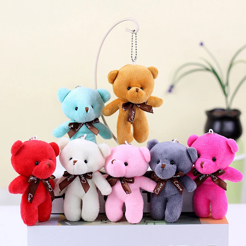 Bear Plush Toys Mini Teddy Bear Dolls Toy Bear Pendant costume creative Pendant Party Wedding Keychain Bag Pendant Teddy Doll