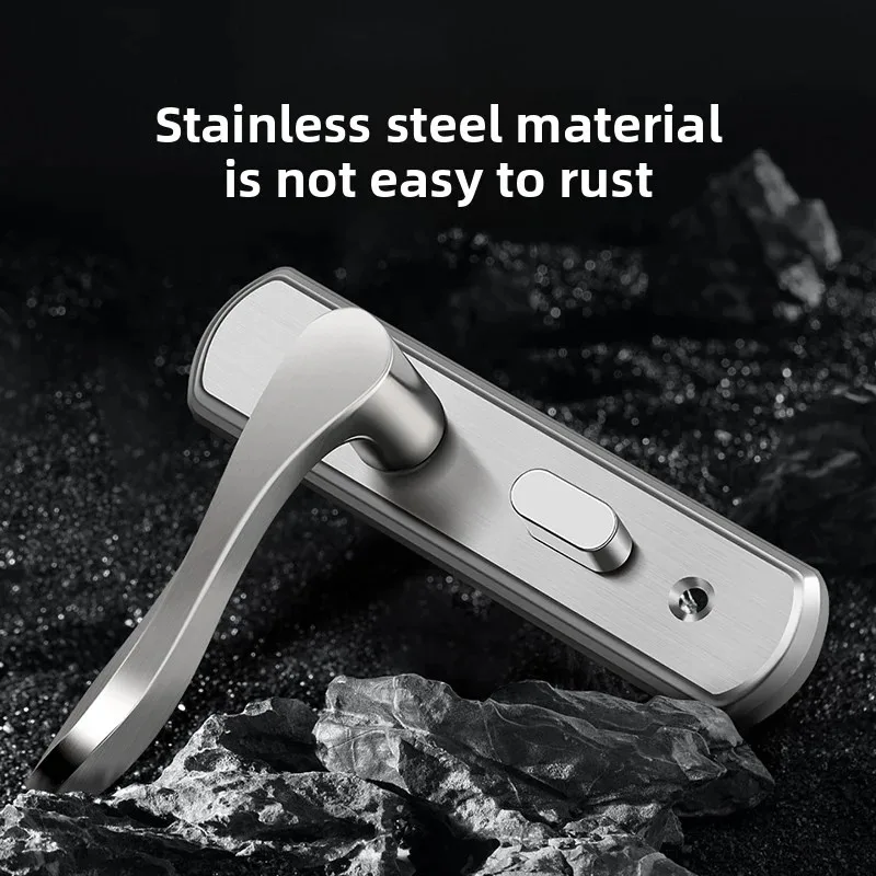 قفل باب الحمام من الفولاذ المقاوم للصدأ بدون مفتاح، مقبض قفل غرفة النوم، قفل باب الحمام، قفل باب الغرفة الداخلية، قفل الحمام