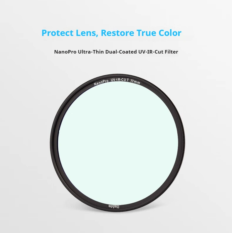 Haida NanoPro UV-IR-Cut beschichteter UV-Filter, IR Dual-Cut Rot/Anti-UV-Schutzlinse, ultradünne, hochauflösende Lichtdurchlässigkeit – Detail 1