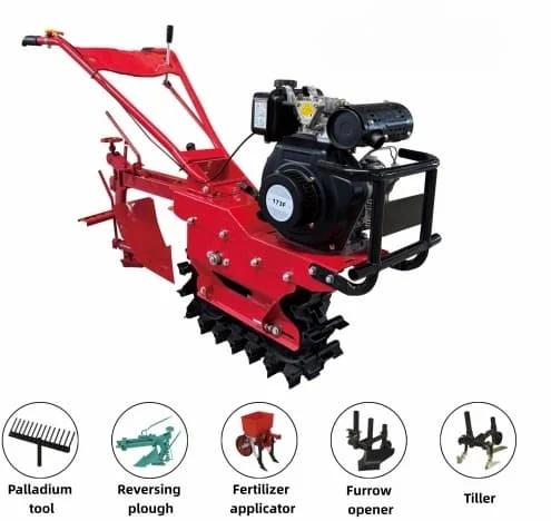 

Factory Direct Sale Engine Power Tiller Power Tiller Price Diesel Push Chain Crawler Cultivator