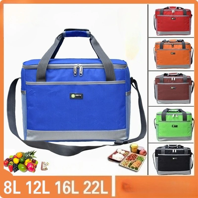 

Large-Capacity Square Ice Packs Minimalist Insulated Lunch Box Bag Crossbody Fresh-Keeping Picnic Bag for Outdoor Use