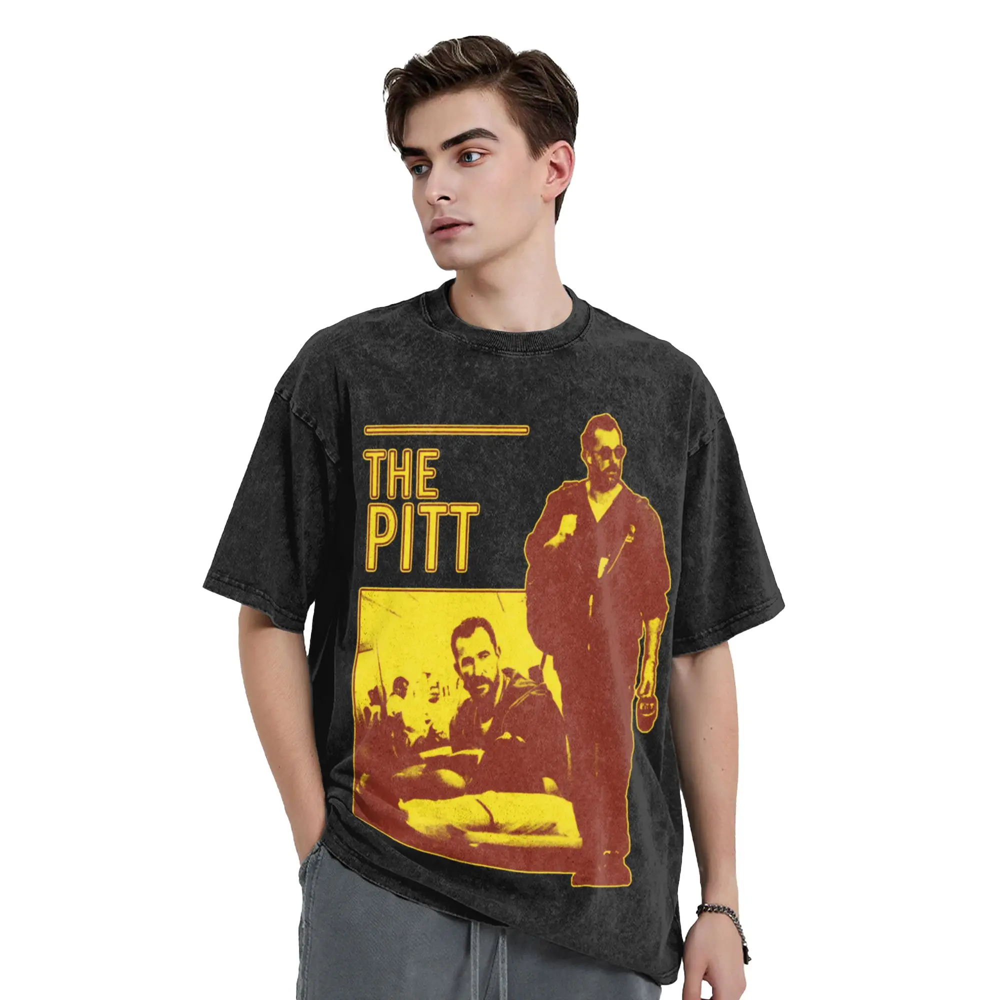 The Pitt  T Shirt Washed 100% Cotton Harajuku T-Shirts Movie Fashion for Men Women Tops Streetwear Graphic Printed Tee Shirt