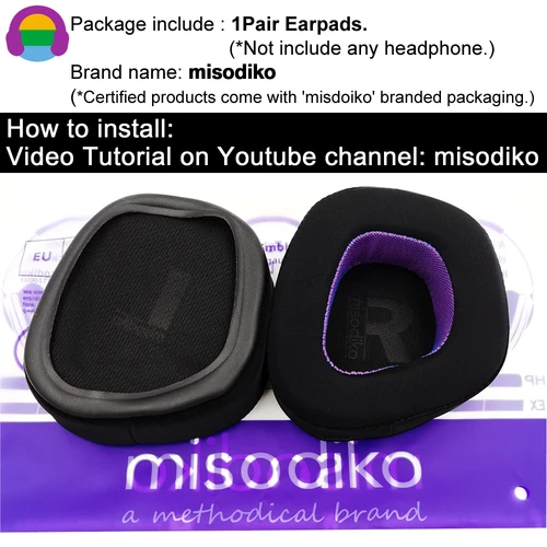 Imagen 2 del producto Misodiko-almohadillas de repuesto mejoradas para auriculares para juegos Corsair Void RGB Elite Pro