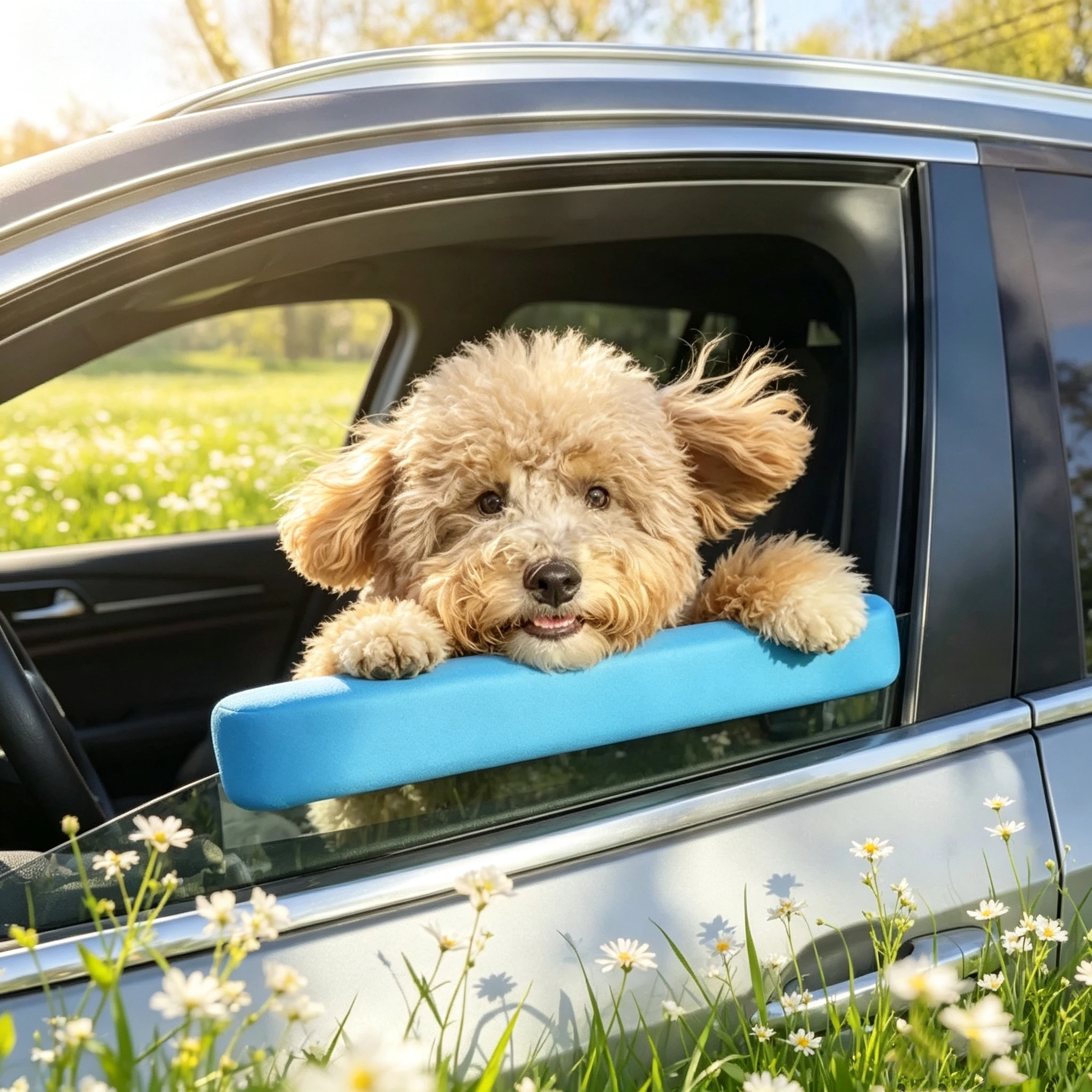 Universal Dog Car Window Chin Rest Soft Pet Chin Support Pad Portable Dog Headrest Bumper Safe Car Window Gap Filler Comfortable