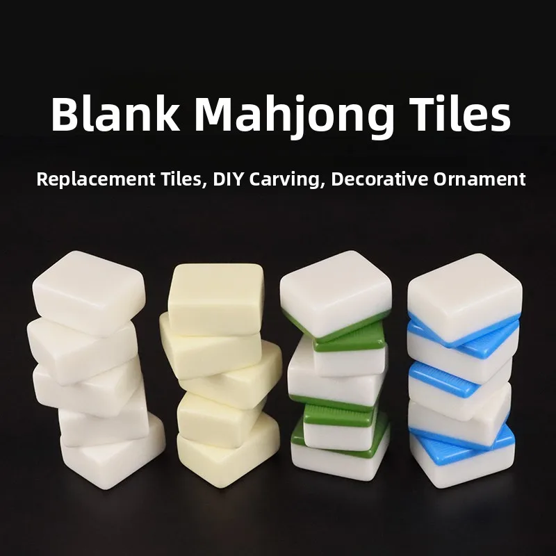 

Blank Unetched Handmade Mahjong Tile Decorative Building Blo Single Replacement Piece for Travel Lightweight Set