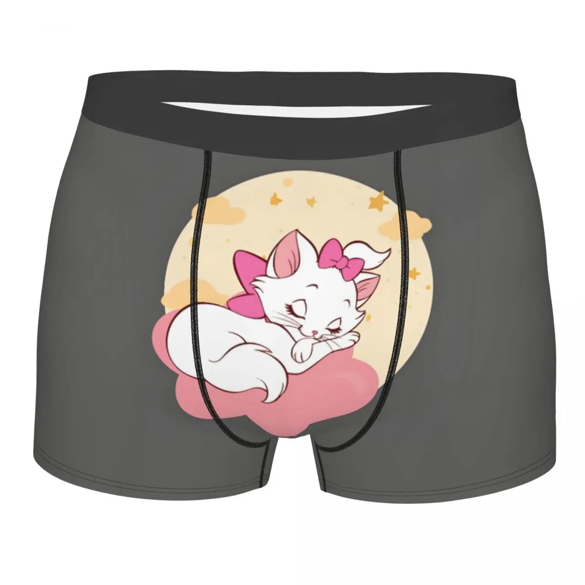 

Нижнее белье Aristocats на заказ, мужские дышащие трусы-боксеры с котом, мангой, шорты, мягкие трусы для Homme