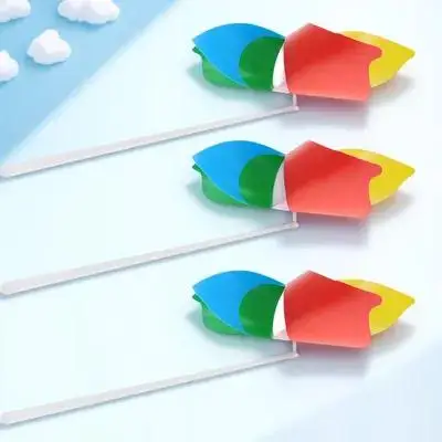 25 قطعة من طاحونة الهواء البلاستيكية الملونة للديكور الخارجي وحفلات الحديقة المفضلة للأطفال على شكل طاحونة هوائية لتزيين الحديقة