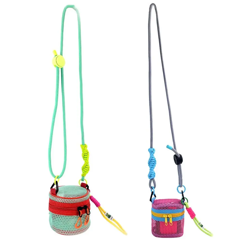 

Handbag Hollow Mesh Shoulder Bag Mini Wear-proof Circular Crossbody Bag Portable Casual Children Beach Bag Lipstick