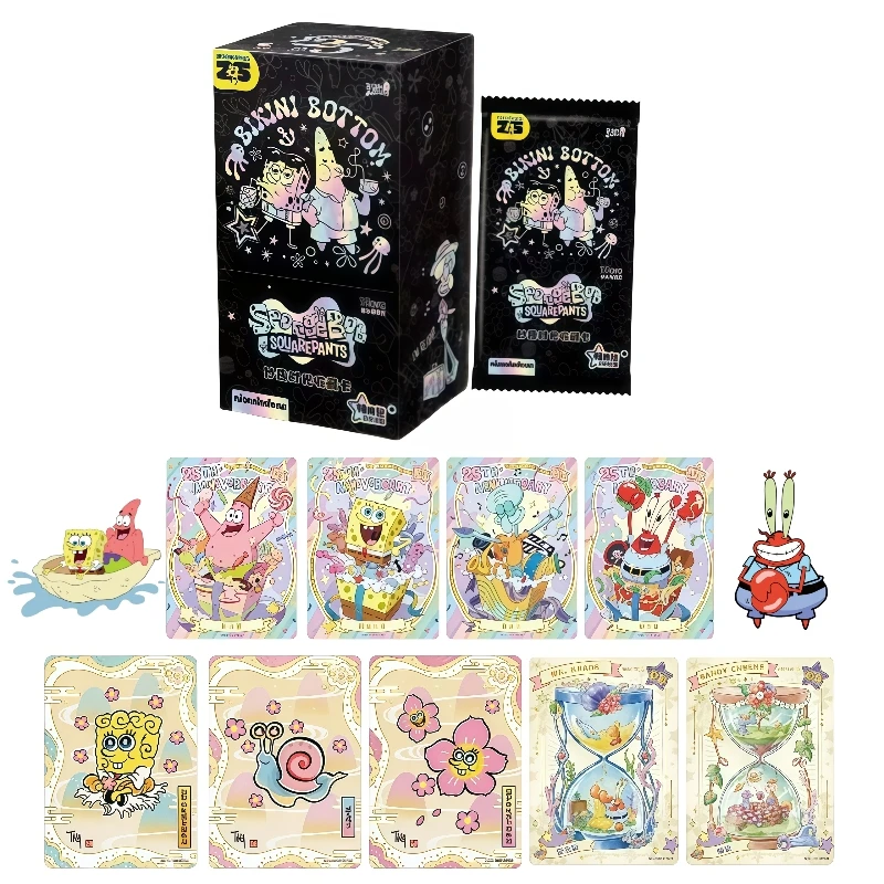 

KAYOU Genuine SpongeBob Card Squidward Tentacles Anime Theme Series Special Package Collectible Cards Peripheral Game Toy Gifts