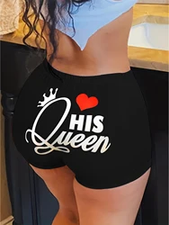 1890 European and American women's fashion summer new fashion letter love print Sport yoga exercise fitness sexy shorts