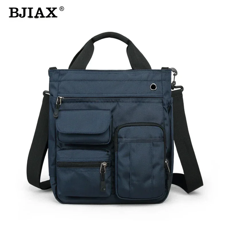 BJIAX Men Bag New Commuter Bag Crossbody Single Shoulder Bag Oxford Cloth Casual Men\'s Bag Multi-functional Large Handbag Canvas