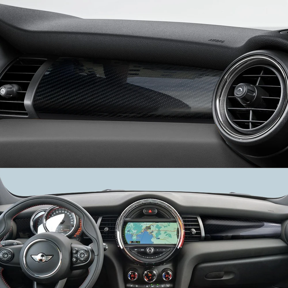 New Real Genuine Carbon Fiber Material 2014 And 2021+ Dashboard Cover Trim Accessories For Mini Cooper F56 F55 F57 RHD LHD