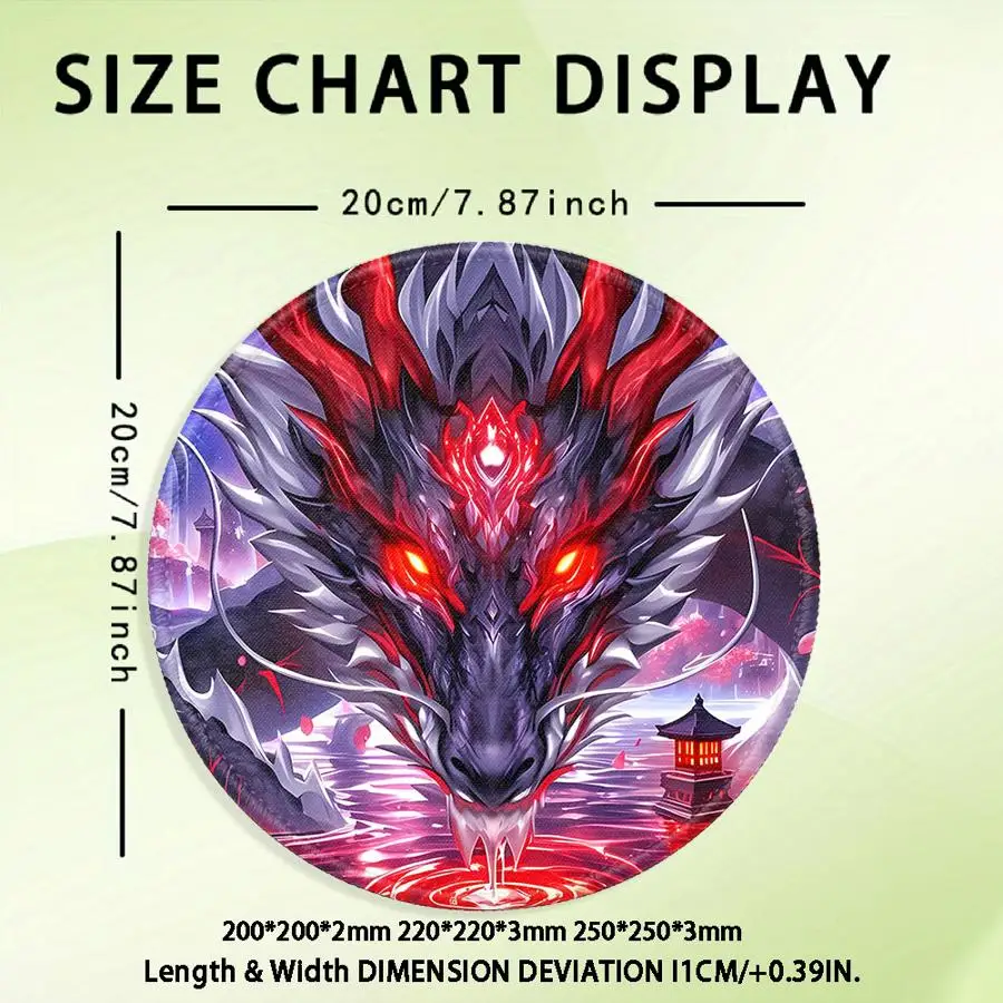 Red Dragon rubber 1pc Mouse Pad office Pad Game Console Pad Keyboard Mouse Pad Computer Laptop Pad Desk accessories view 4
