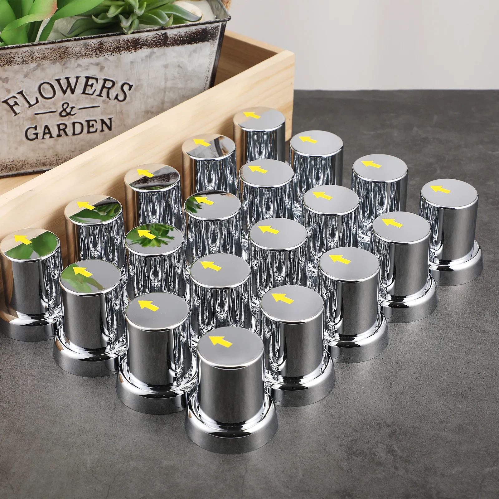 

20 шт. хромированных колпачков для колесных гаек из АБС-пластика, защита от ржавчины, декоративные накладки на ступицы, аксессуары для экстерьера автомобиля, колпачки для колесных болтов